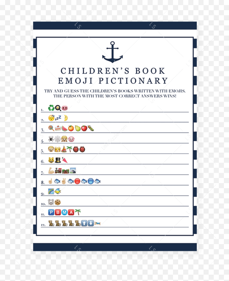 Download Emoji Pictionary For Boy Baby Shower Printable By - Baby Emoji Pictionary,Baby Emoji Png