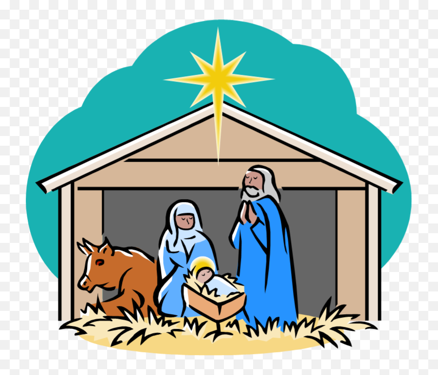 Nativity Clipart School Christmas - Nativity Scene Clipart Emoji,Nativity Clipart