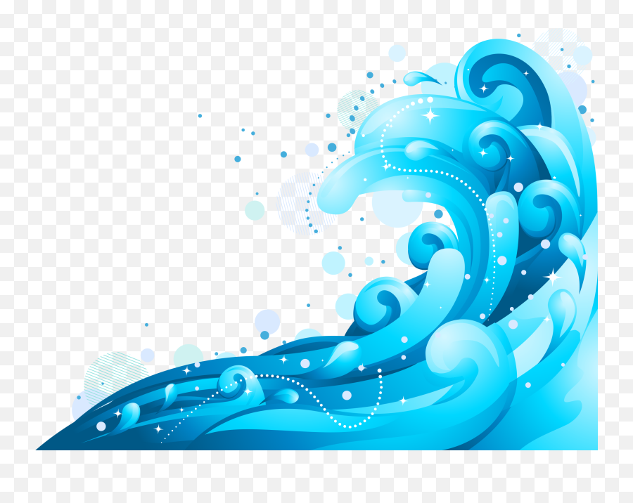Blue Wave Background Png Transparent - Clip Art Ocean Wave Emoji,Blue Wave Png