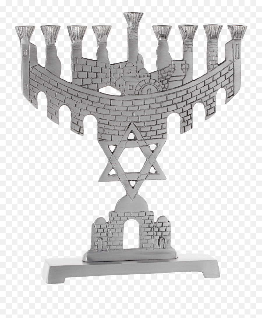 Download Jerusalem On Star Of David Menorah - Hanukkah Png Menorah Emoji,Hanukka Clipart
