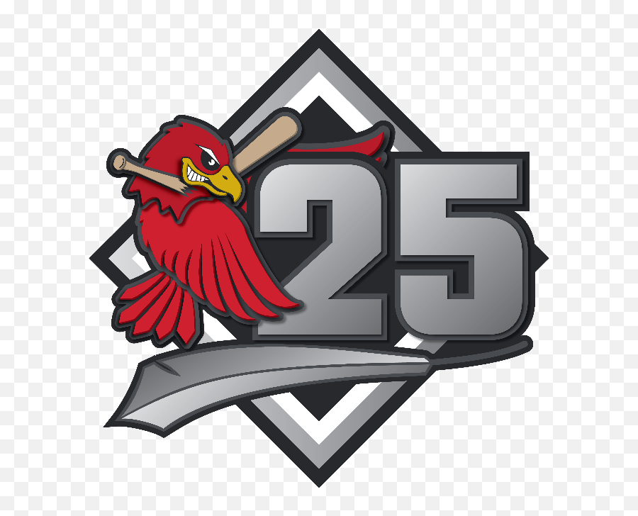 Fargo - Moorhead Redhawks 25th Anniversary Logo Emoji,25th Anniversary Logo