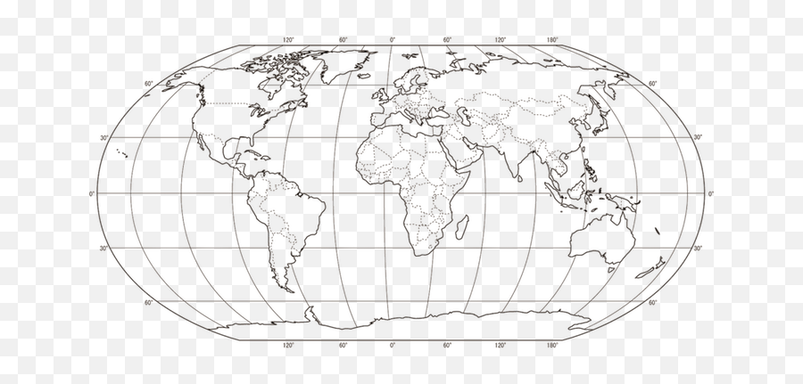World Map Outline Png Emoji,World Map Clipart Black And White