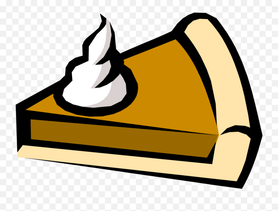 Vector Illustration Of Sweet Dessert Pumpkin Pie With - Png Cartoon Whipped Cream Emoji,Pumpkin Pie Clipart