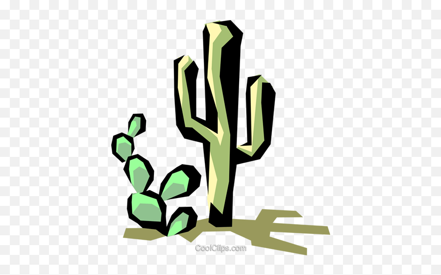 Cactus Royalty Free Vector Clip Art Illustration - Natu0390 Cactus Clip Art Emoji,Cactus Clipart