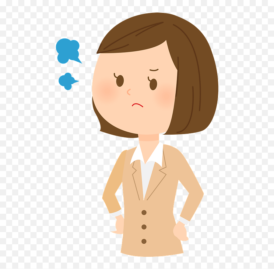 Businesswoman Is Angry Clipart - Illustration Emoji,Angry Clipart
