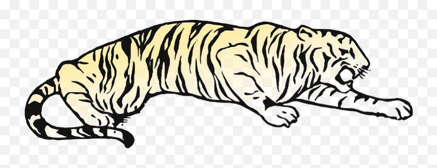 Lying Tiger Clipart Free Download Transparent Png Creazilla - Animal Figure Emoji,Tiger Clipart Black And White