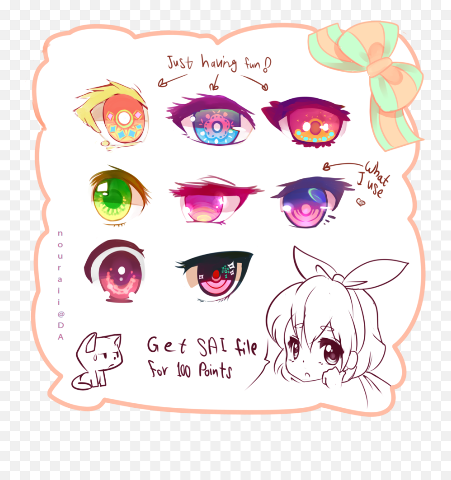 Anime Eyes - Sai How To Color Eyes Transparent Png Drawing Emoji,Anime Eyes Transparent