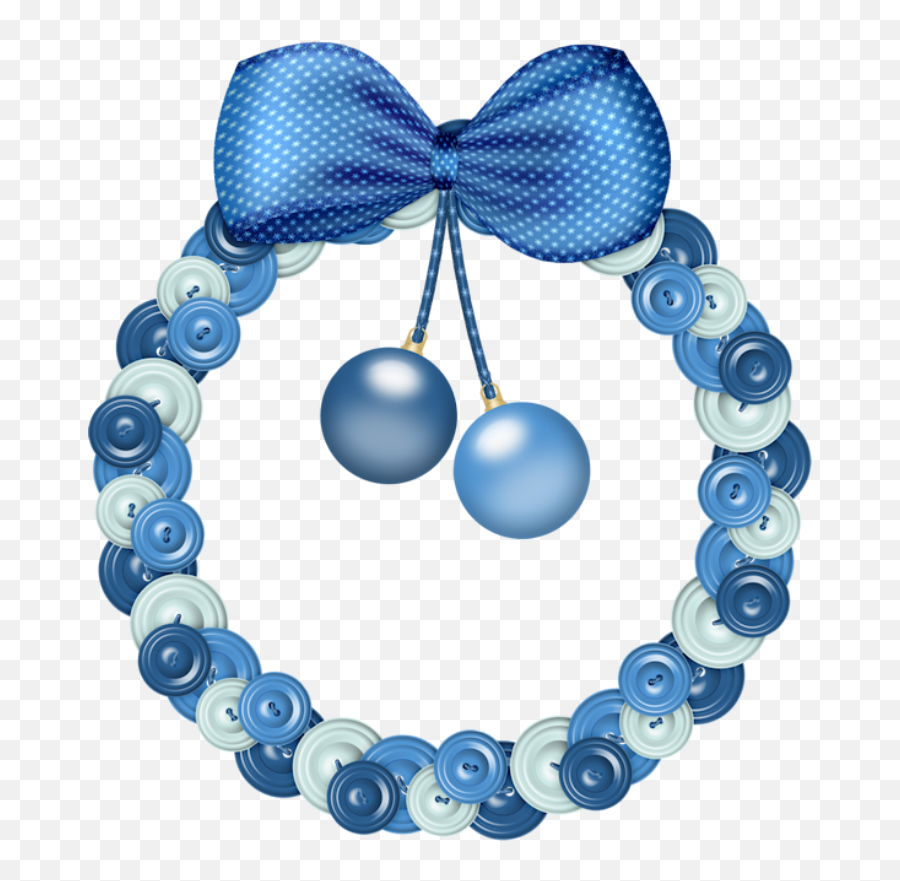 Download - Blue Christmas Wreath Clipart Blue Christmas Wreath Clipart Emoji,Wreath Clipart