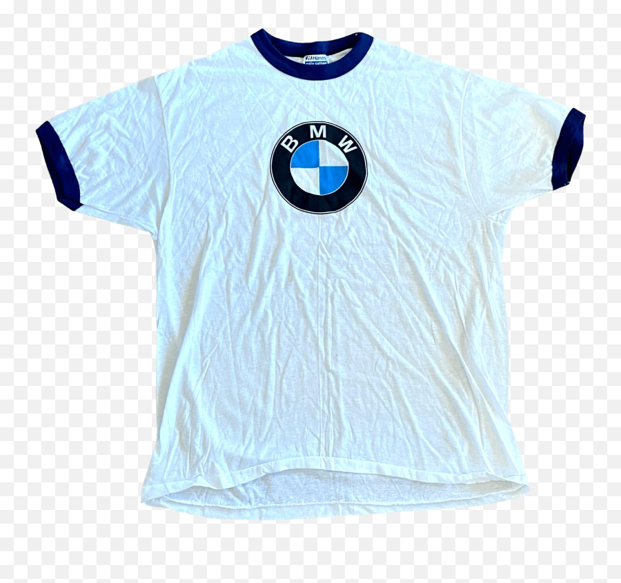 80s Bmw Ringer Tee - Bmw Lifestyle Vintage T Shirt Emoji,Hanes Logo