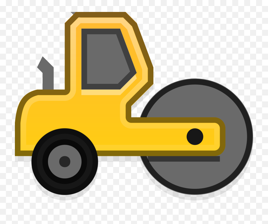 Construction Clipart 4 - Steamroller Png Emoji,Construction Clipart