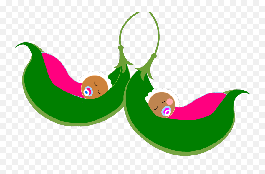 Download Pea Clipart Twins Baby Shower - Two Peas In A Pod Baby Girls Emoji,Twins Clipart