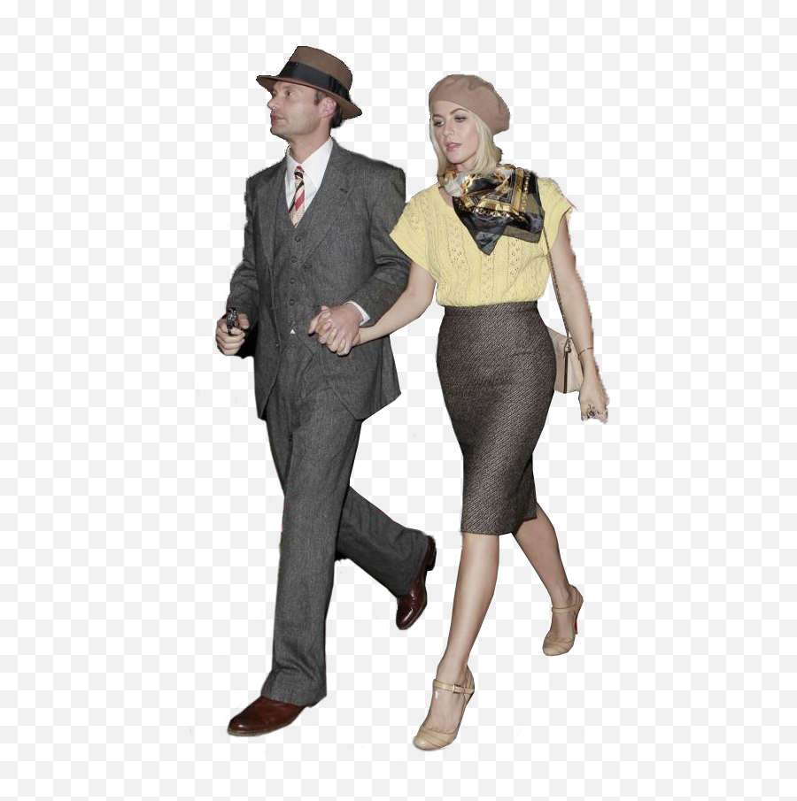 Bonnie And Clyde - Excellent Cutout Silhouette People People Formal Png Emoji,Crowd Silhouette Png