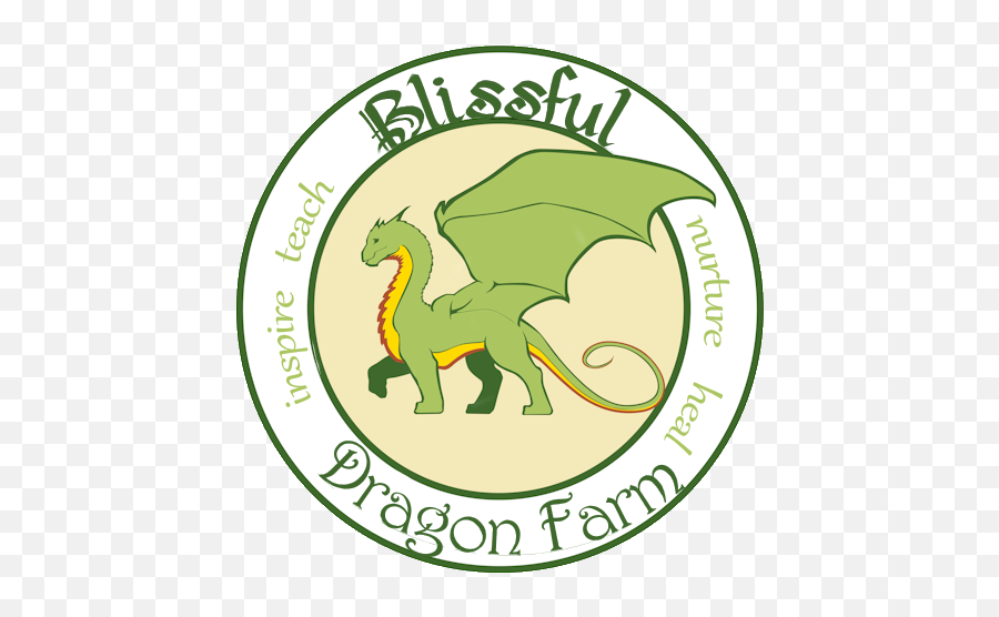 Blissful Dragon Farm Inspire Teach Heal Nurture - Fictional Character Emoji,Inspi Logo