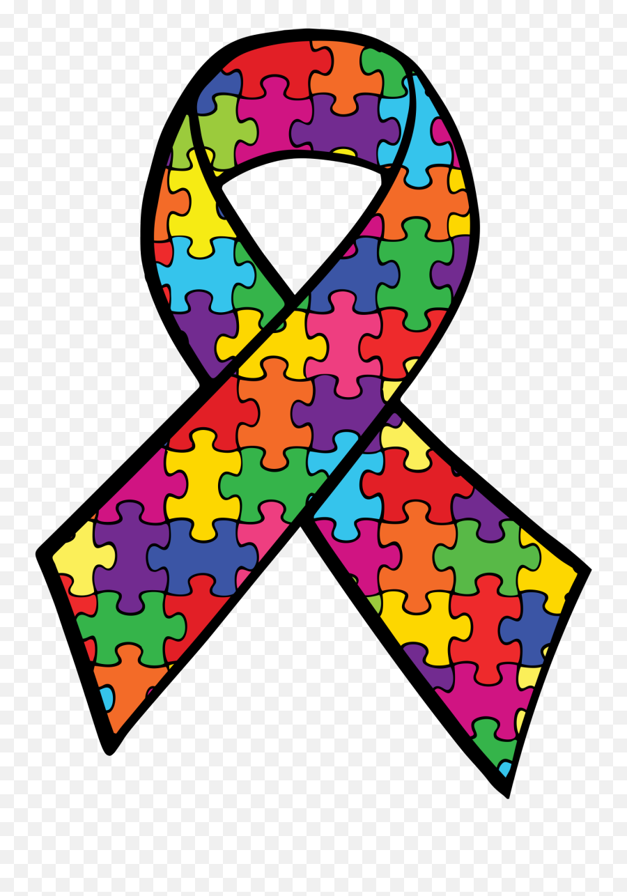 Autism Awareness Ribbon Rainbow Graphic Emoji,Autism Awareness Png