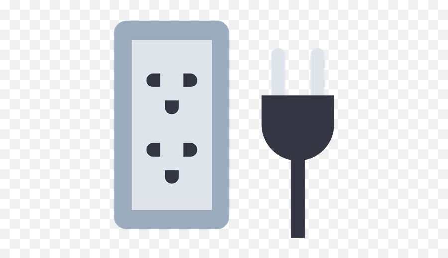 Socket Plug Flat Interior Design Icons Emoji,Outlet Clipart