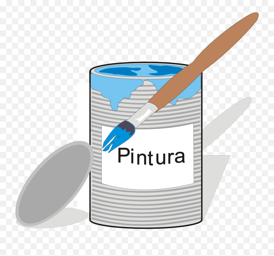 Paint Tin Can And Brush Svg Vector Paint Tin Can And Brush - Cylinder Emoji,Brushing Teeth Clipart
