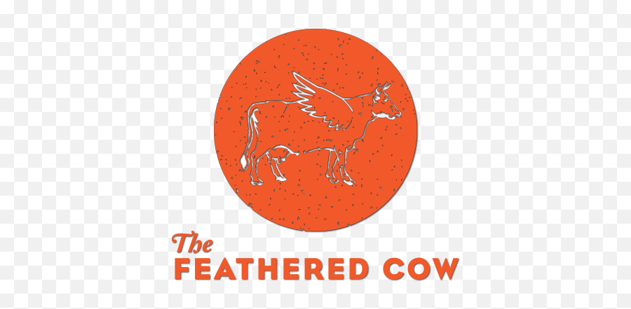 The Feathered Cow - Feathered Cow Emoji,Cow Logo