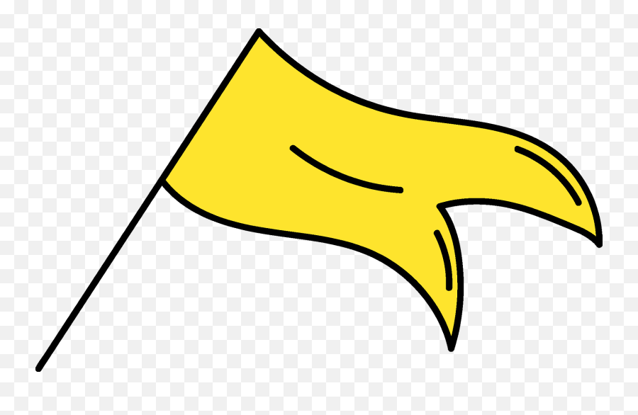 Yellow Flag Clipart - Transparent Yellow Flag Png Emoji,Flag Clipart