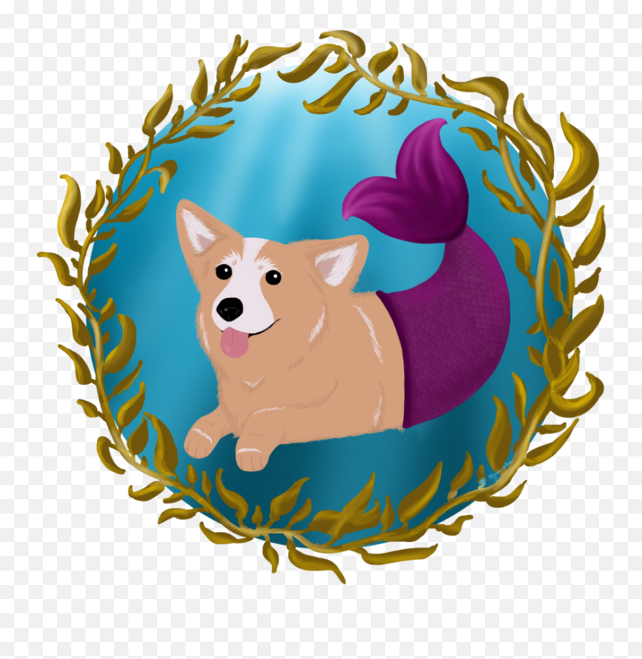 Dog Mermaid Cartoon Png Image With No - Dog Emoji,Corgi Clipart