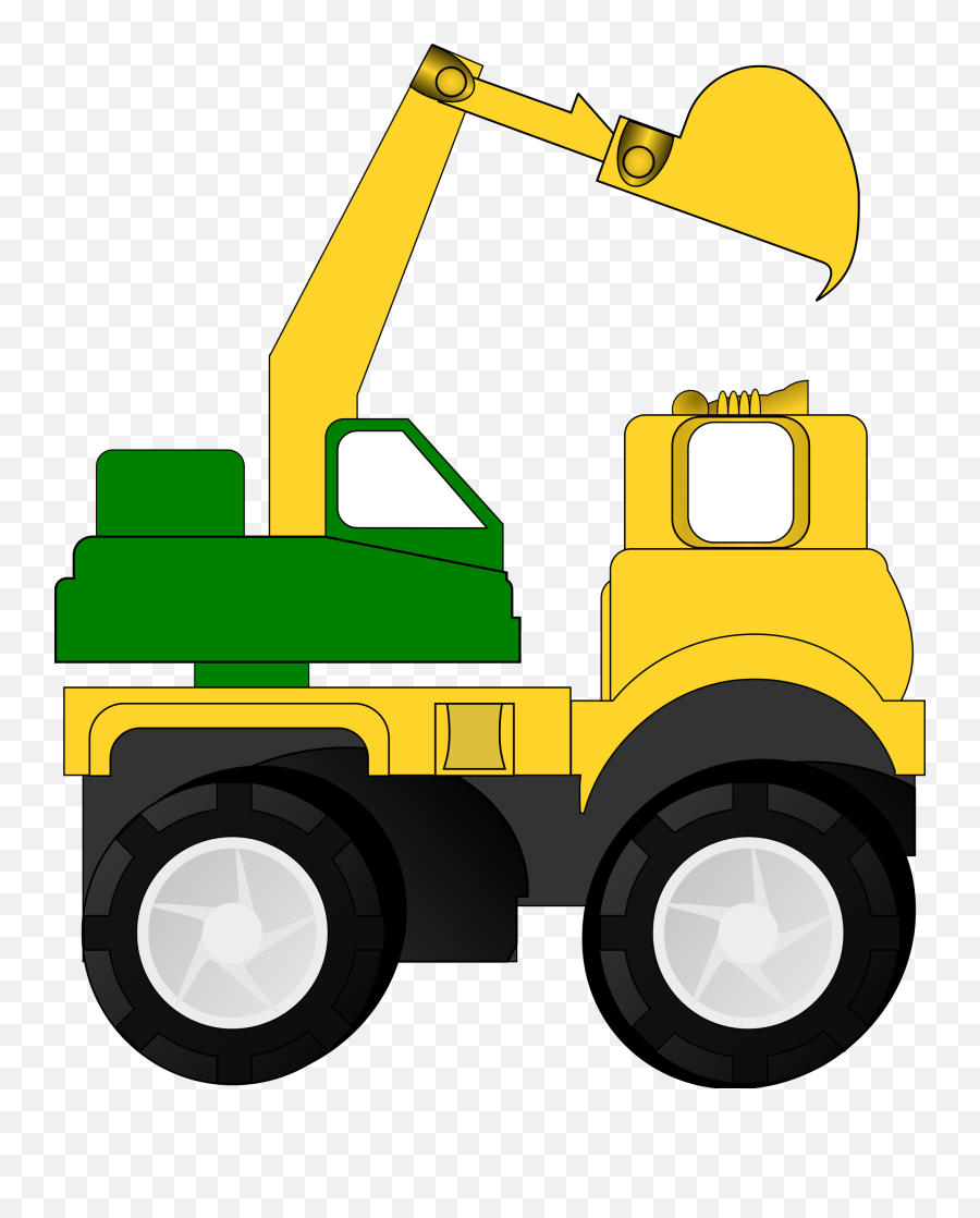 Truck Clipart 6 - Clipartix Cartoon Excavator Emoji,Truck Clipart