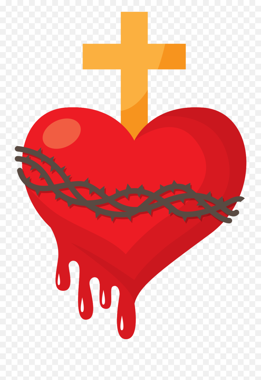 Free Sacred Heart Thorn 1187675 Png With Transparent Background - Transparent Sacred Heart Png Emoji,Thorns Png