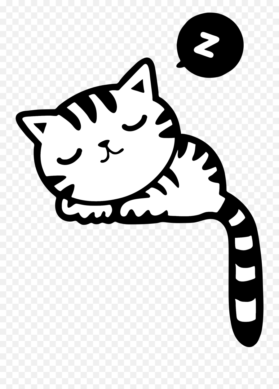 Library Of Cat Sleeping Clipart Download Png Files - Cat Sleeping Cartoon Transparent Emoji,Sleep Clipart