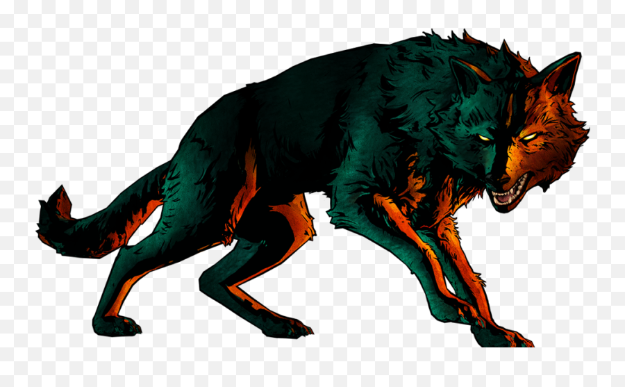 Evil Wolf Png Svg Black And White - Wolf Among Us Wolf Form Emoji,Wolf Png
