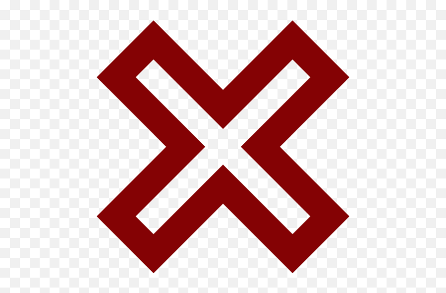 Maroon X Mark 2 Icon - Pink X Mark Transparent Emoji,Red X Transparent Background