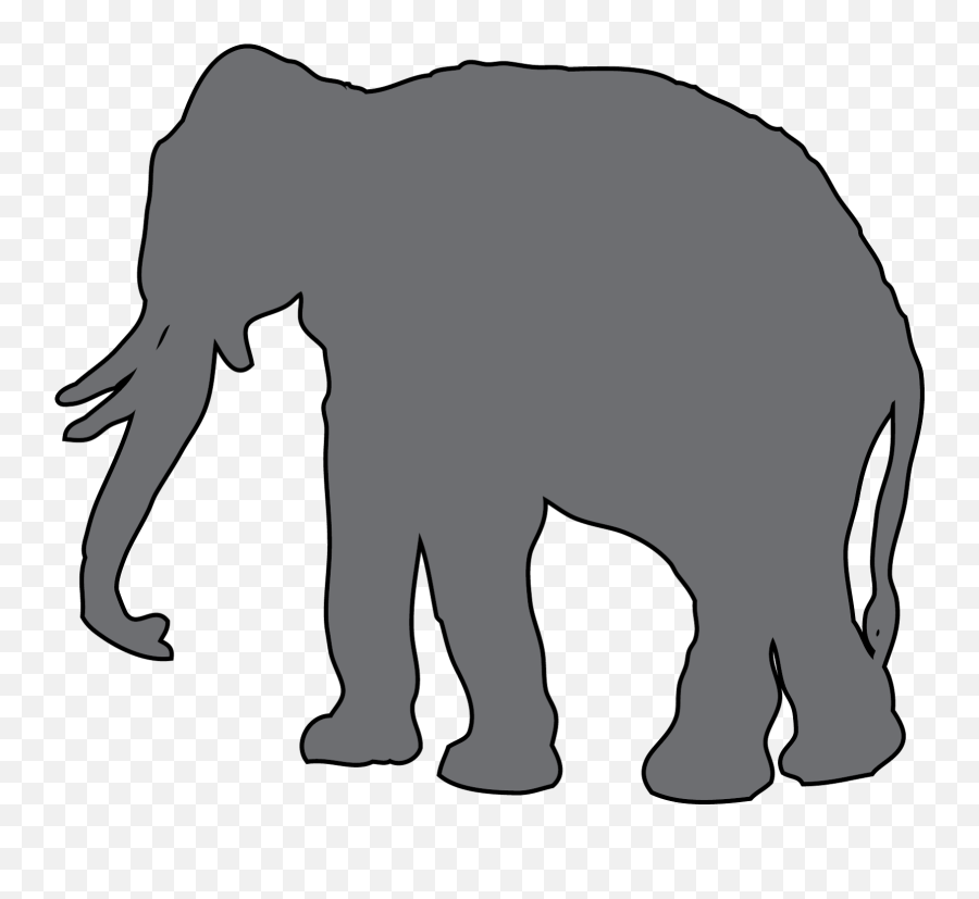 Kp Clipart Animal Outlines - African Elephants Emoji,Imagination Clipart