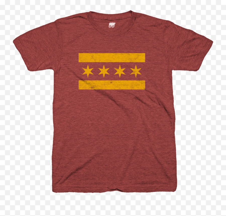 Chicago Flag Tshirt Maroon And Gold - Bob Ross Cubs Shirt Emoji,Chicago Flag Png