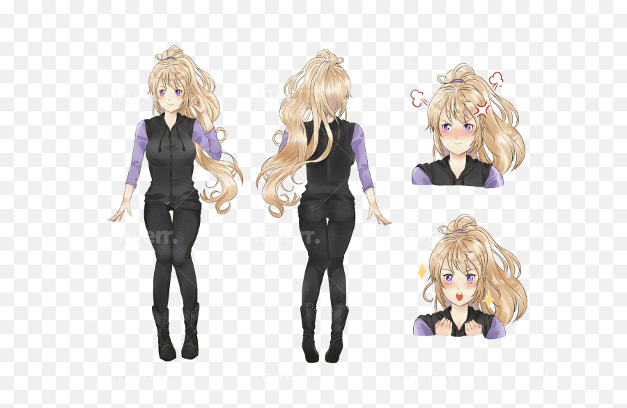 Draw Anime Character Design Sheet By Fathiatm Fiverr Emoji,Anime Character Png