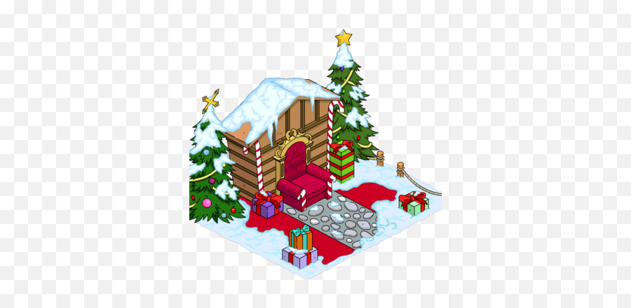 Mall Santa Wish Center The Simpsons Tapped Out Wiki Fandom Emoji,Red Truck With Christmas Tree Clipart