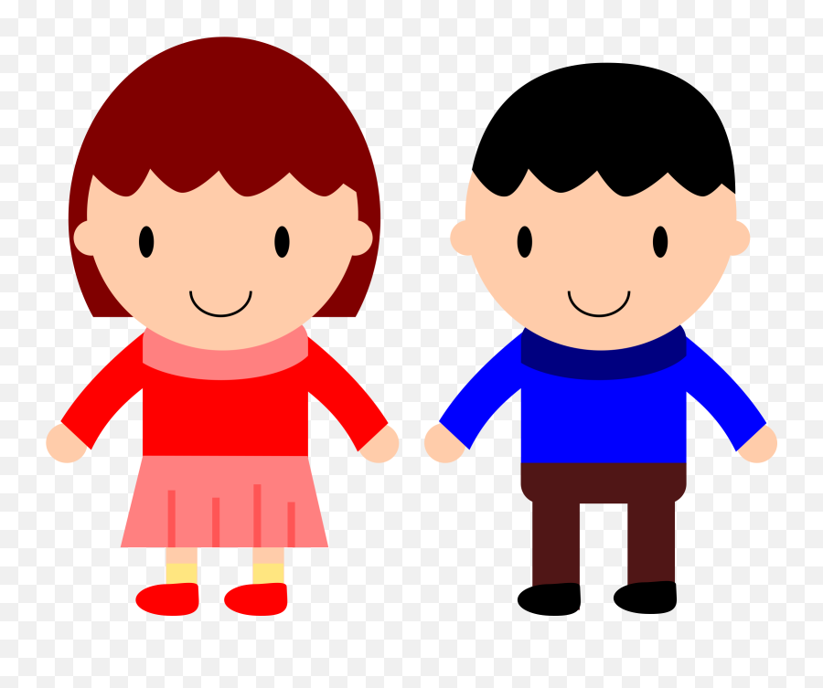 Boy And Girl Clip Art - Clip Art Library Girl And Boy Clipart Png Emoji,Clipart Girl