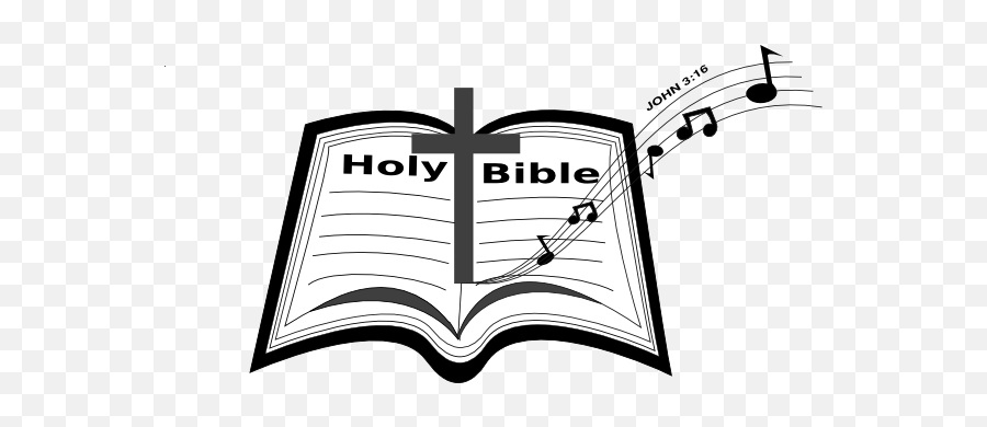Bible Clipart Black And White Bible Black And White - Bible And Music Clipart Emoji,Bible Clipart
