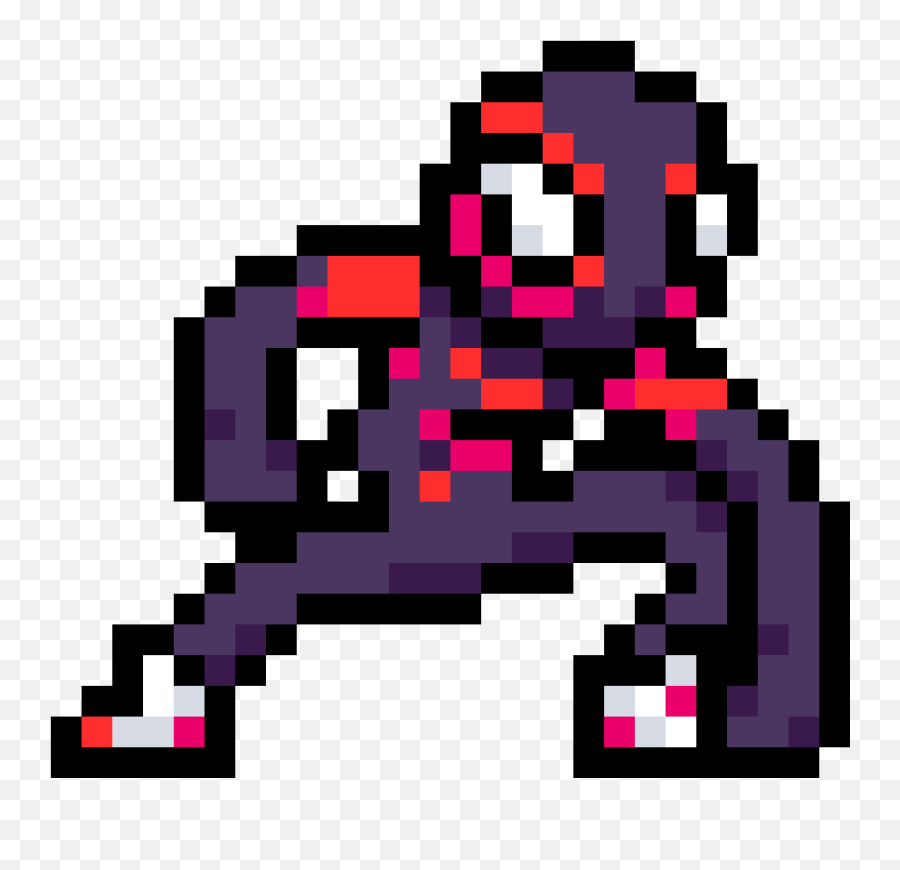 Pixilart - Pixel Art Spiderman Miles Morales Emoji,Miles Morales Logo