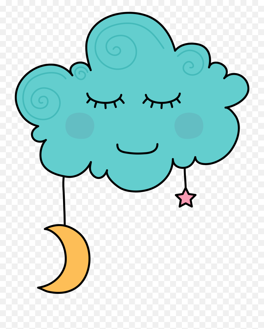 Cloudy Clipart Cartoon Cloudy Cartoon - Sleepy Cloud Clipart Emoji,Cloudy Clipart