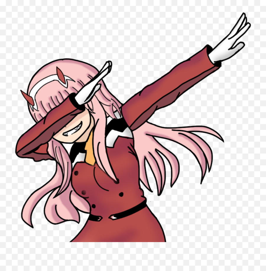 Darling In The Franxx Dab Clipart - Zero Two Dabbing Emoji,Darling In The Franxx Logo