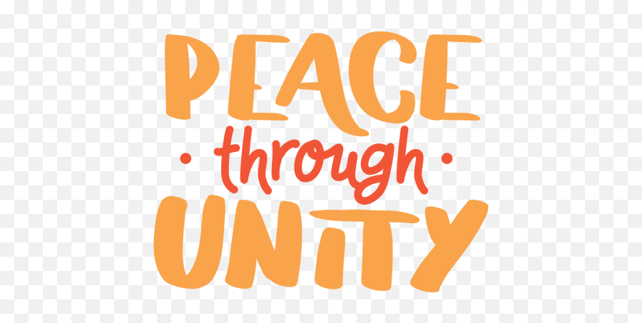 Peace Through Unity Lettering - Lettering Unity And Peace Emoji,Unity Transparent Material