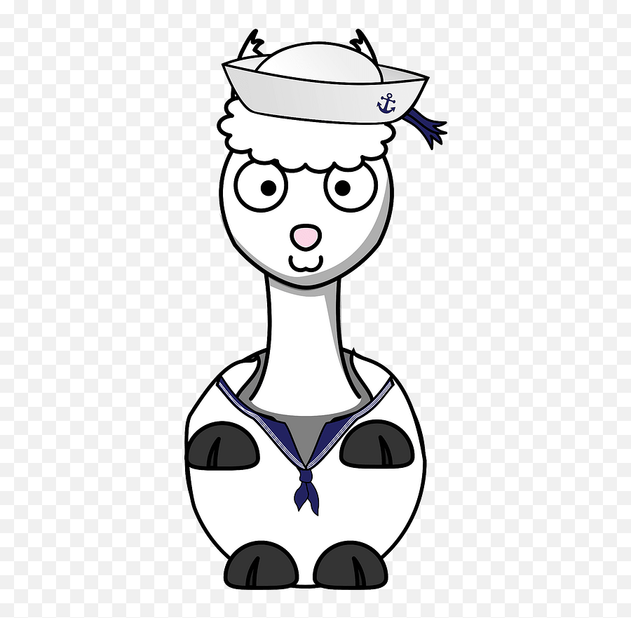 Llama Sailor Clipart Free Download Transparent Png Creazilla - Cartoon Clipart Llama Emoji,Llama Clipart Free