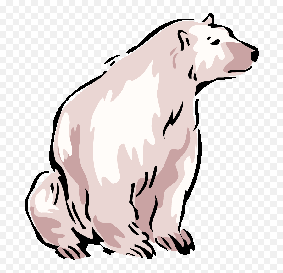 Free Bear Clipart - Clip Art Polar Bear Sitting Emoji,Polar Bear Clipart