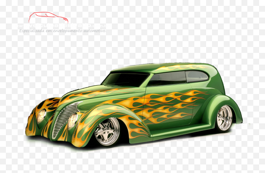 Download Tunning - Silhouette Hot Rod Flames Png Image With Green Hot Wheels With Flames Emoji,Green Flames Png