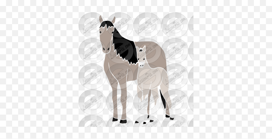 Horses Stencil For Classroom Therapy Use - Great Horses Foal Emoji,Horses Clipart