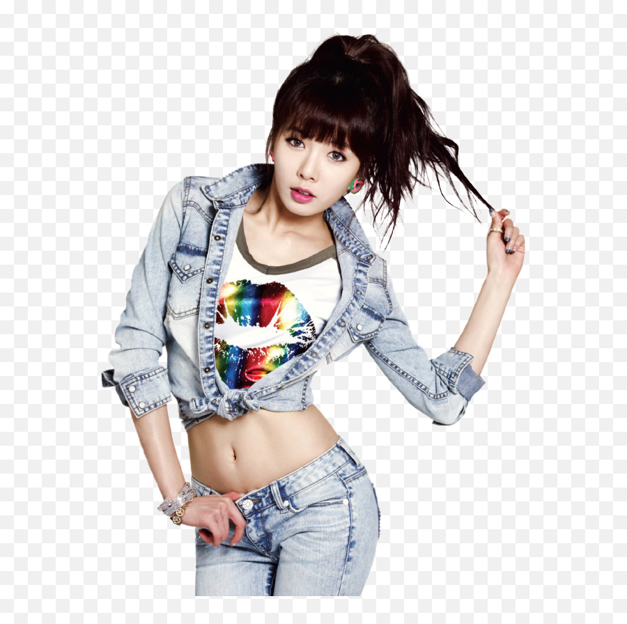 Hyuna Png Transparent Background Png Mart - 4minute Hyuna Emoji,Jeans Transparent Background
