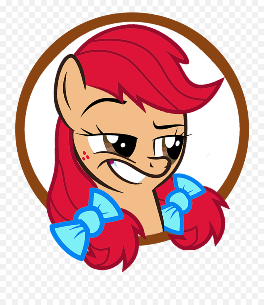 My Little Smug Wendys Pony Emoji,Wendy's Logo Girl
