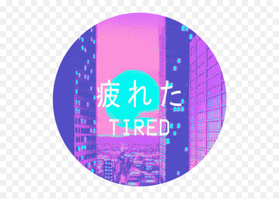 Tired Vaporwave Aesthetic Hypnotic Emoji,Vaporwave Transparent Png