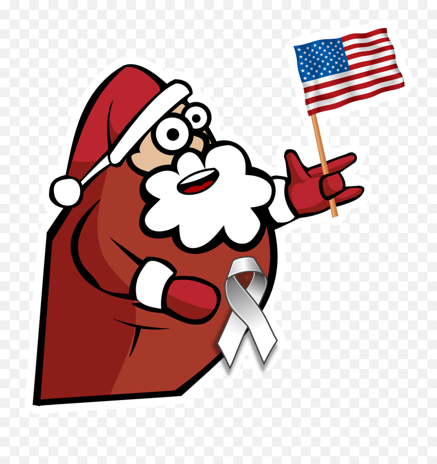 Santa Xmas Man Person Usa Flag Png Picpng - Clip Art Emoji,Usa Flag Png