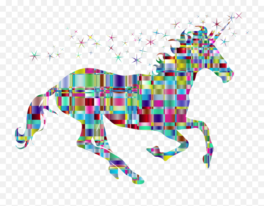Pillow Clipart - Unicorn With Checkered Background Png Unicorn Emoji,Pillow Clipart