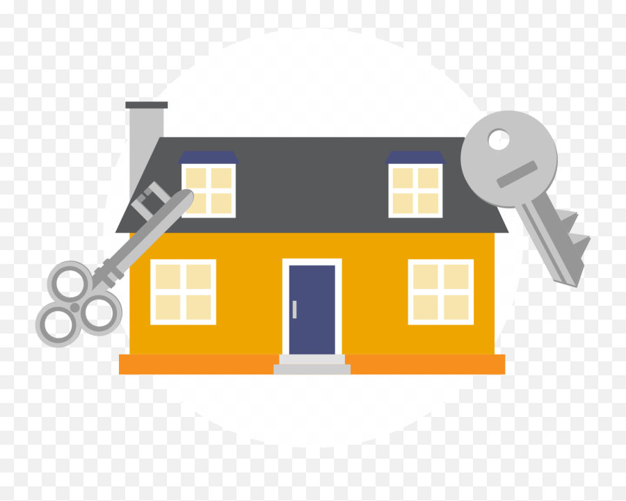 Vector Of House With Keys Outside - Graphic Design Clipart Emoji,House Key Clipart