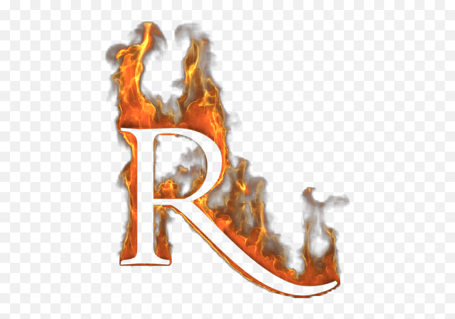 Download Devil Font - Letter R Flame Png Full Size Png Fire R Letter Png Emoji,Flame Png