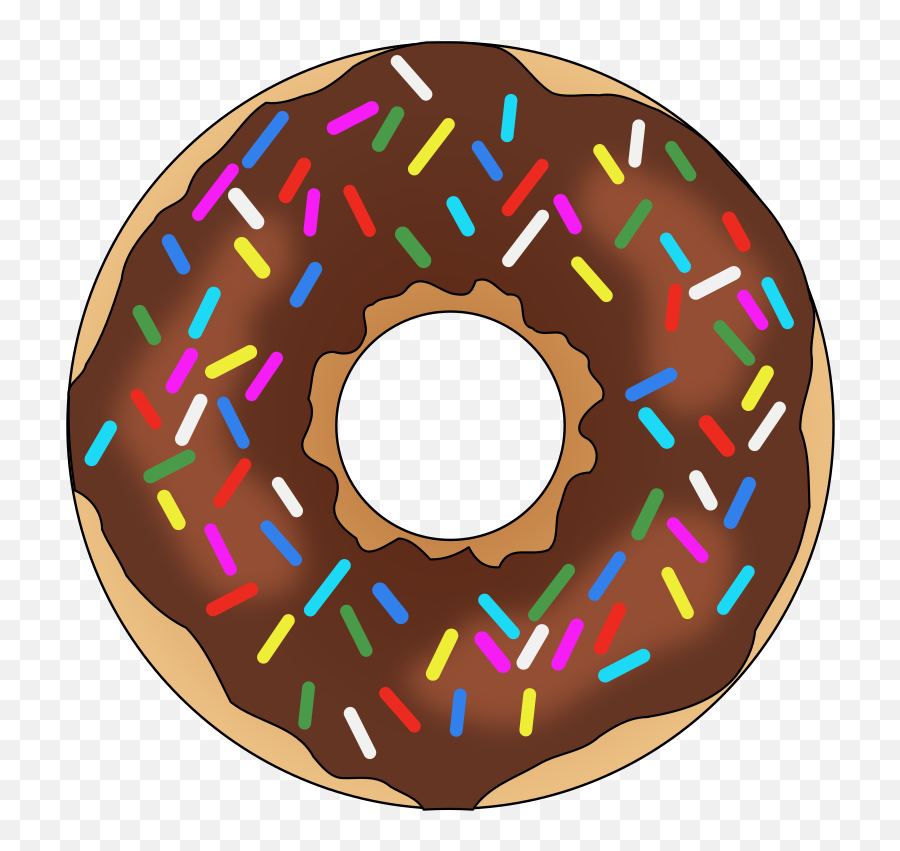 Chocolate Sprinkle Donut Clipart - Donut Png Emoji,Donut Clipart